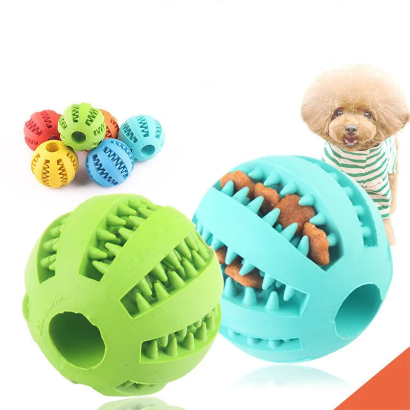Dog Leaky Food Ball Toy Watermelon Natural Rubber Interactive