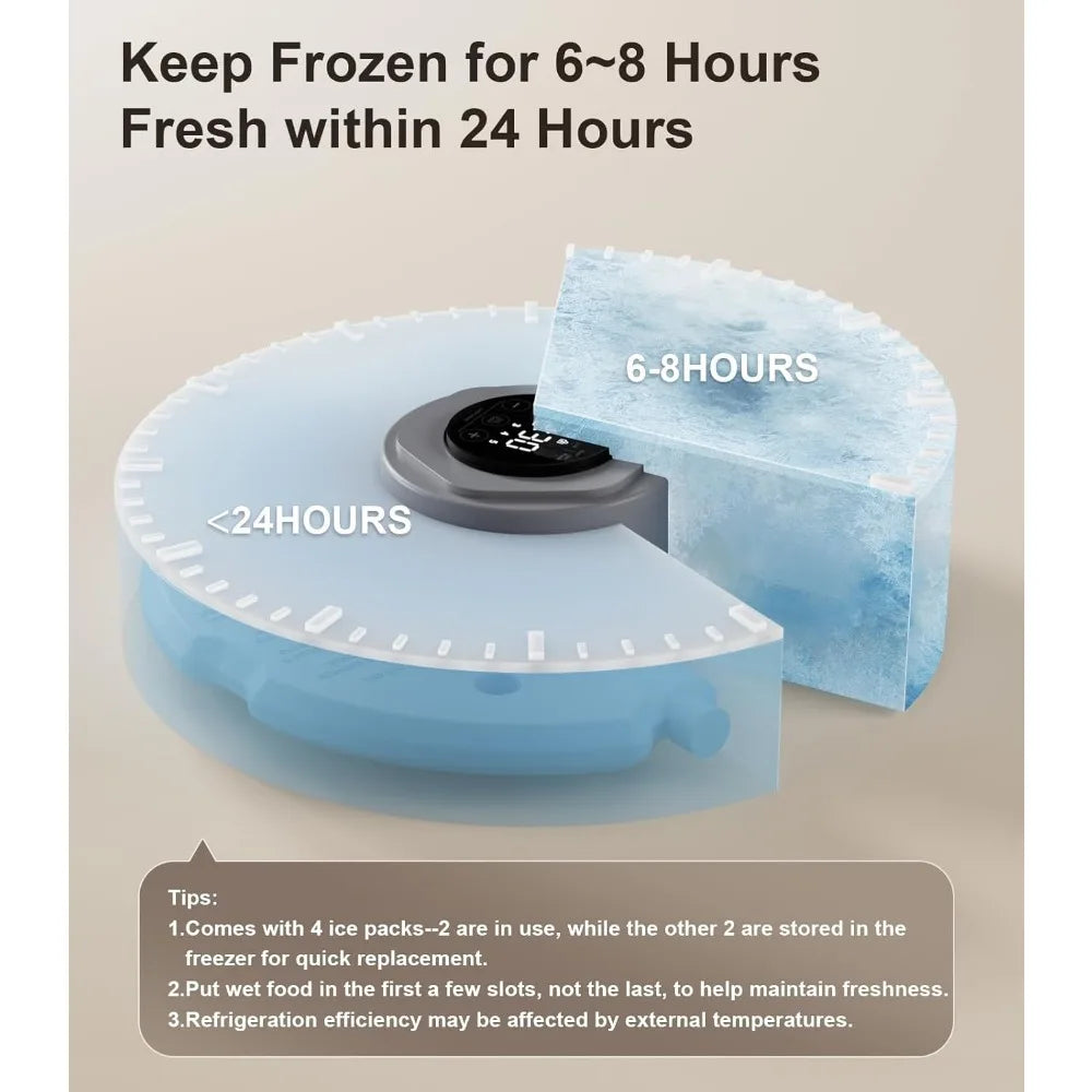 Rechargeable Cordless Automatic Cat Feeder for Wet Food