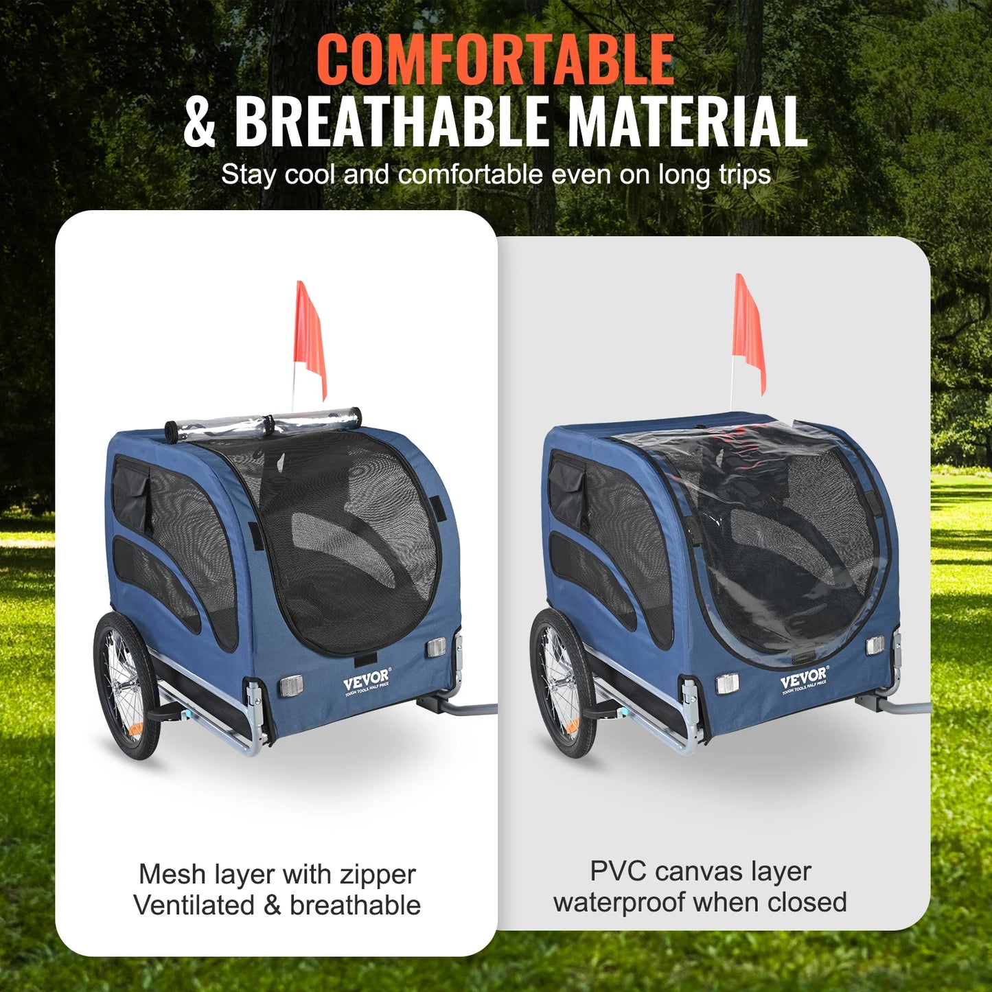 SucceBuy 100lb Pet Bicycle Trailer Carrier For Dogs