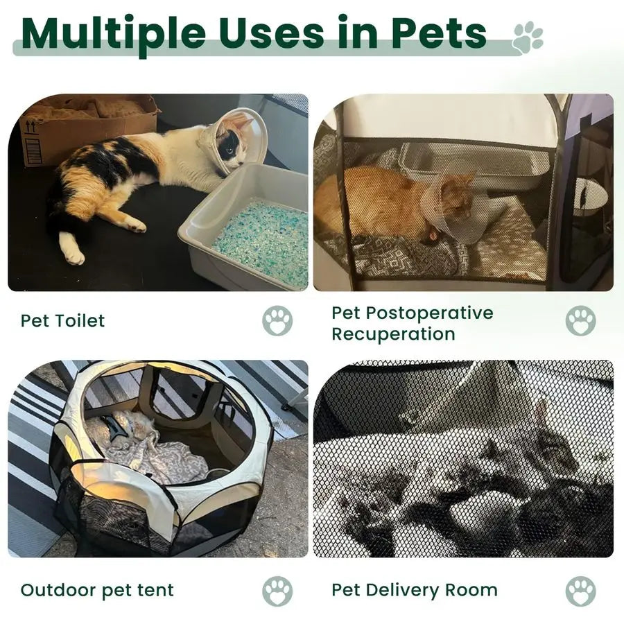 Foldable Pop Up Dog Cat Playpen For Indoor Outdoor Use