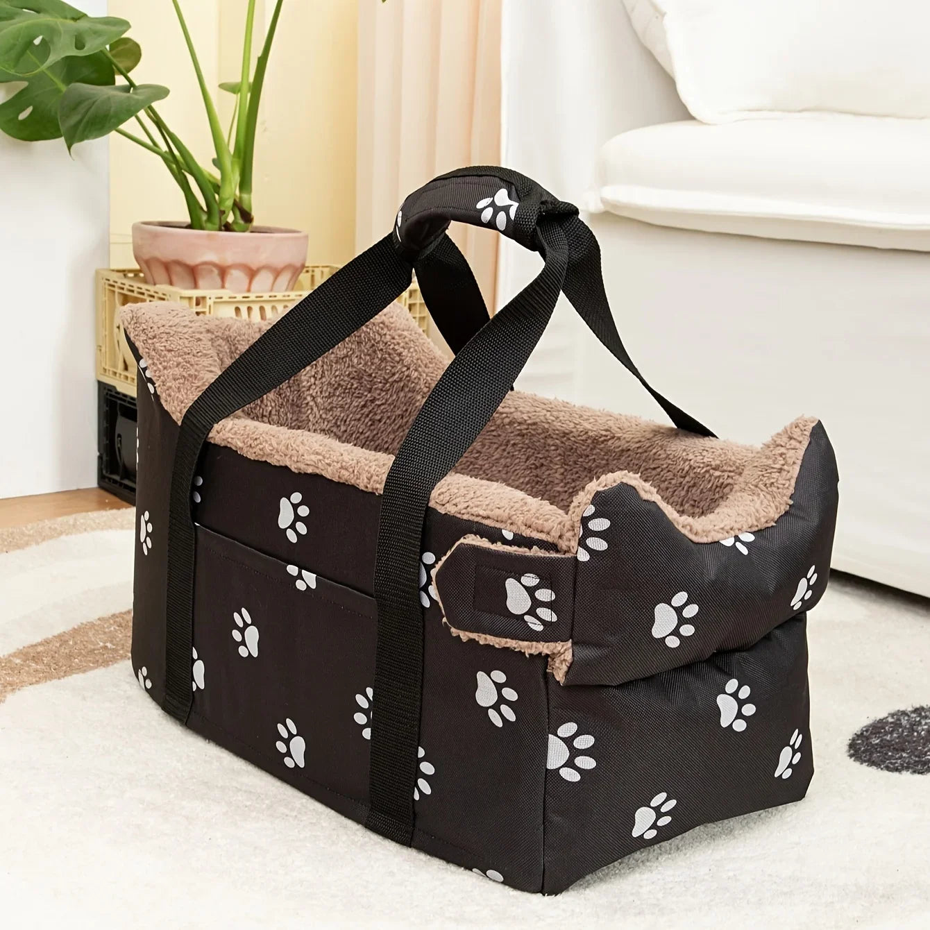 Cozy Portable Pet Booster Car Seat for Dogs and Cats