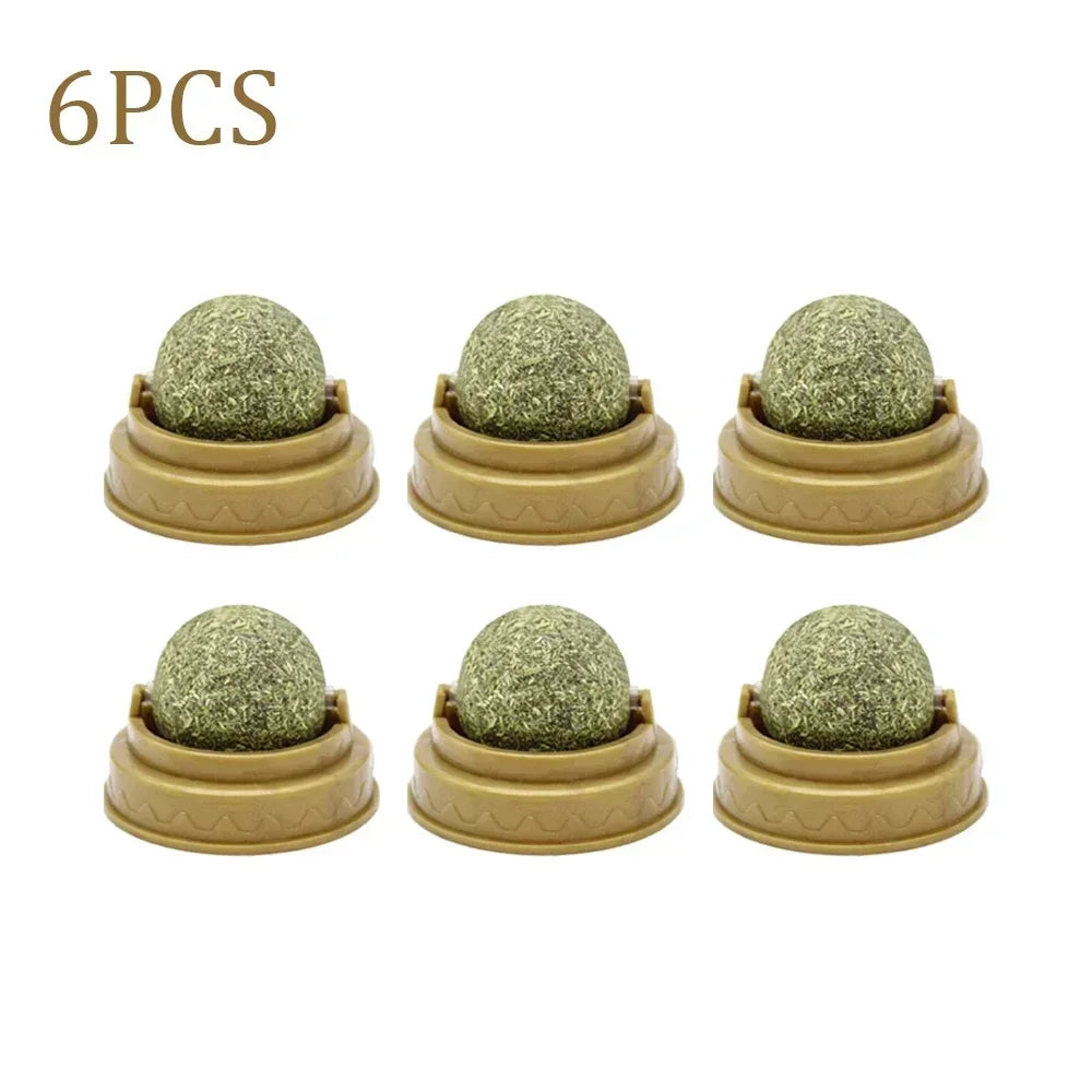 Catnip Toys Set Edible Catmint Balls For Safe Play