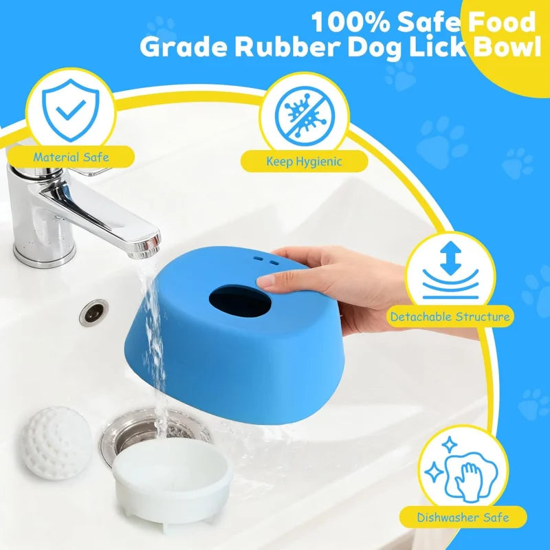 Anti-Choking Slow Feeder Dog Bowl Non-Slip Three Quarters Cup