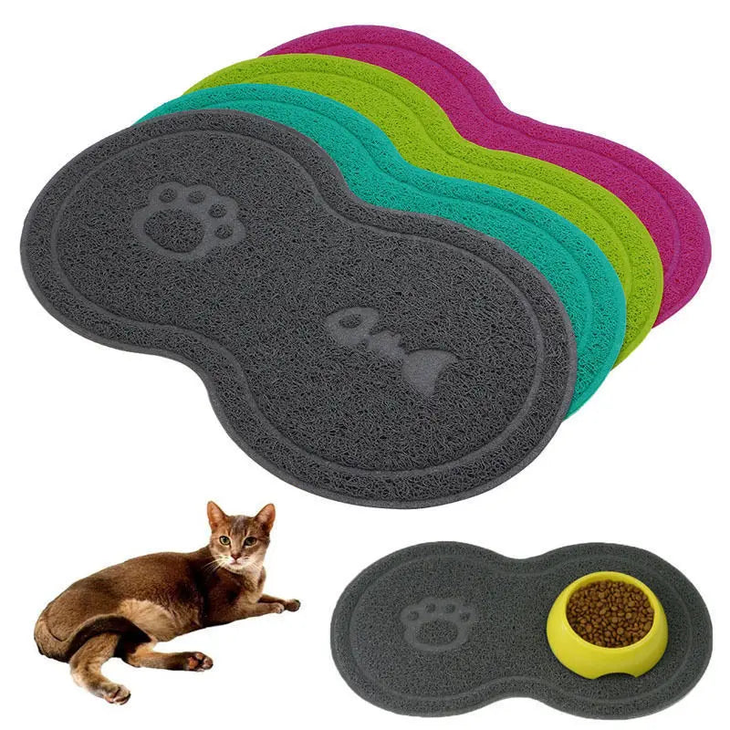NONECN Cloud Shape Pet Feeding Mat Non Slip Paw Fishbone Pattern