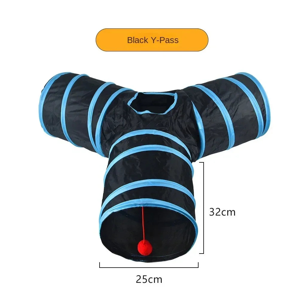 Foldable Cat Tunnel Toy Breathable Indoor Play Barrel for Cats