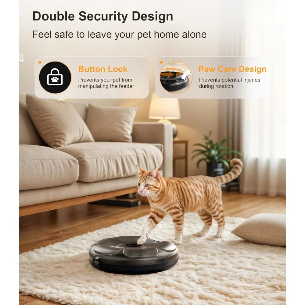 Rechargeable Cordless Automatic Cat Feeder for Wet Food
