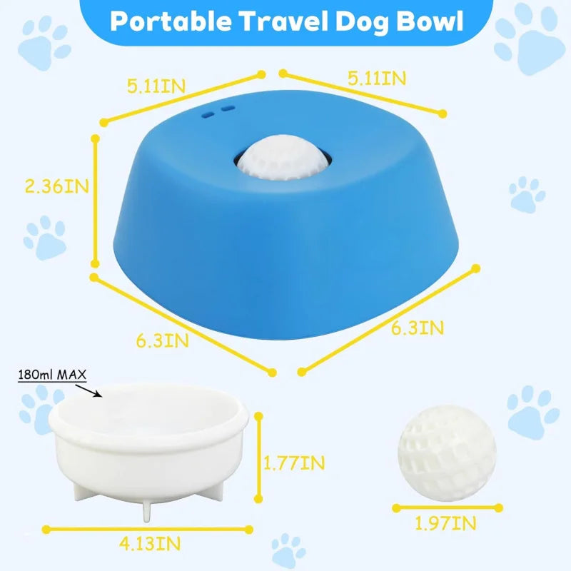 Anti-Choking Slow Feeder Dog Bowl Non-Slip Three Quarters Cup