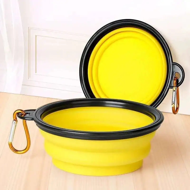 2-In-1 Collapsible Dog Travel Bowl And Feeder For Outdoor Use