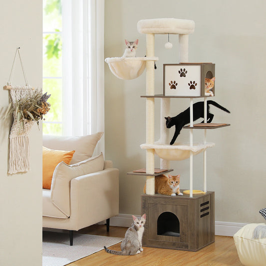 PAWZ Road Cat Tree Tower With Condos And Hammocks