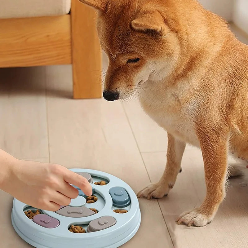 Dog Slow Feeder Hiding Bowl For Interactive Educational Toy