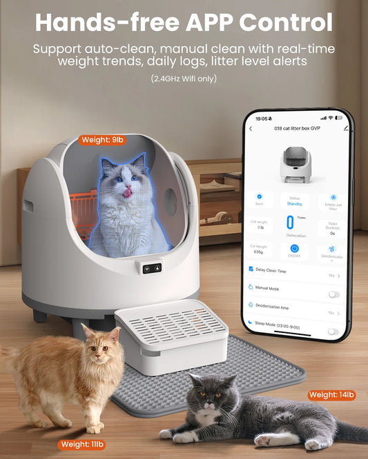 Cityflee Smart Self-Cleaning Cat Litter Box App Control