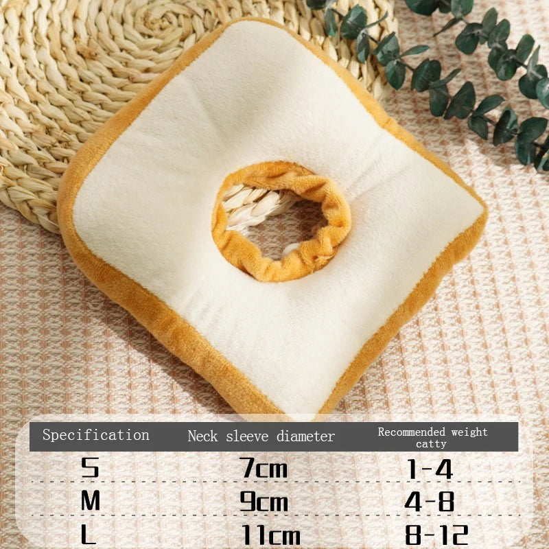 Soft Toast Avocado Shaped Pet Elizabethan Collar Dog Cat Adjustable Wound Healing Collar Prevent Bite Neck Ring For Pets