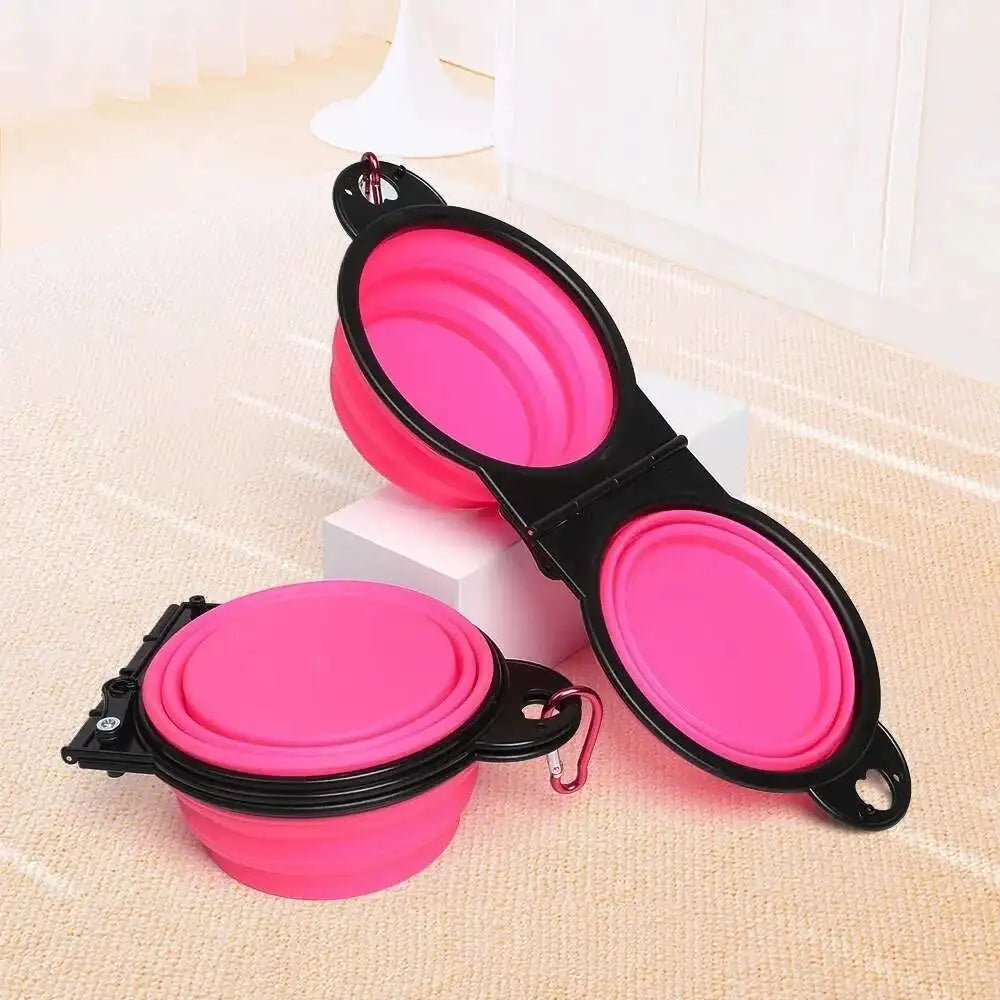 2-In-1 Collapsible Dog Travel Bowl And Feeder For Outdoor Use