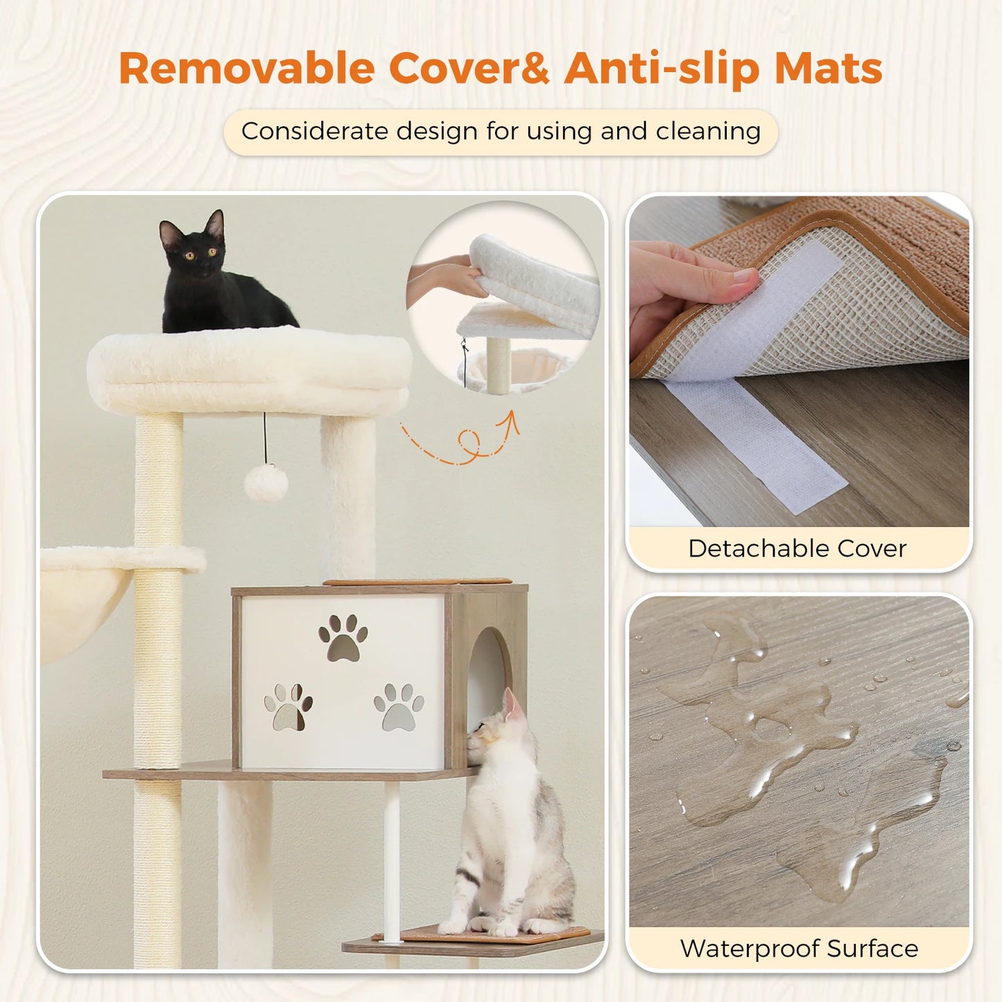 PAWZ Road Cat Tree Tower With Condos And Hammocks