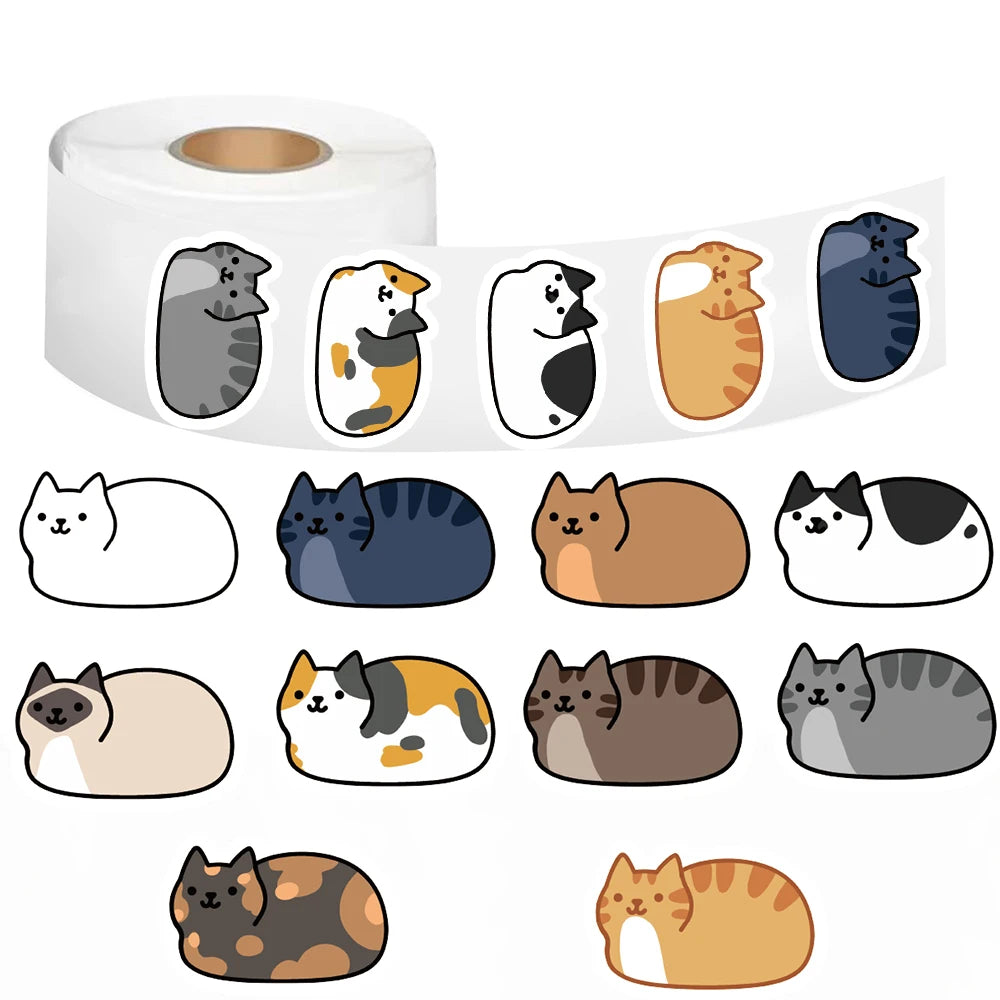 Kawaii Cat Sticker Pack For Laptop Phone Skateboard