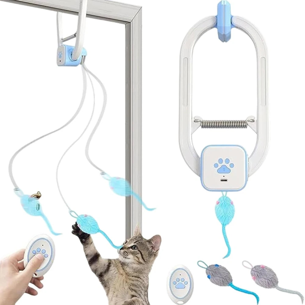 Self Playing Cat Toy Automatic Retractable Teaser For Indoor Cats