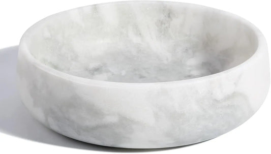 Marble Dog Bowl Non Slip Durable Ceramic Premium Pet Dish
