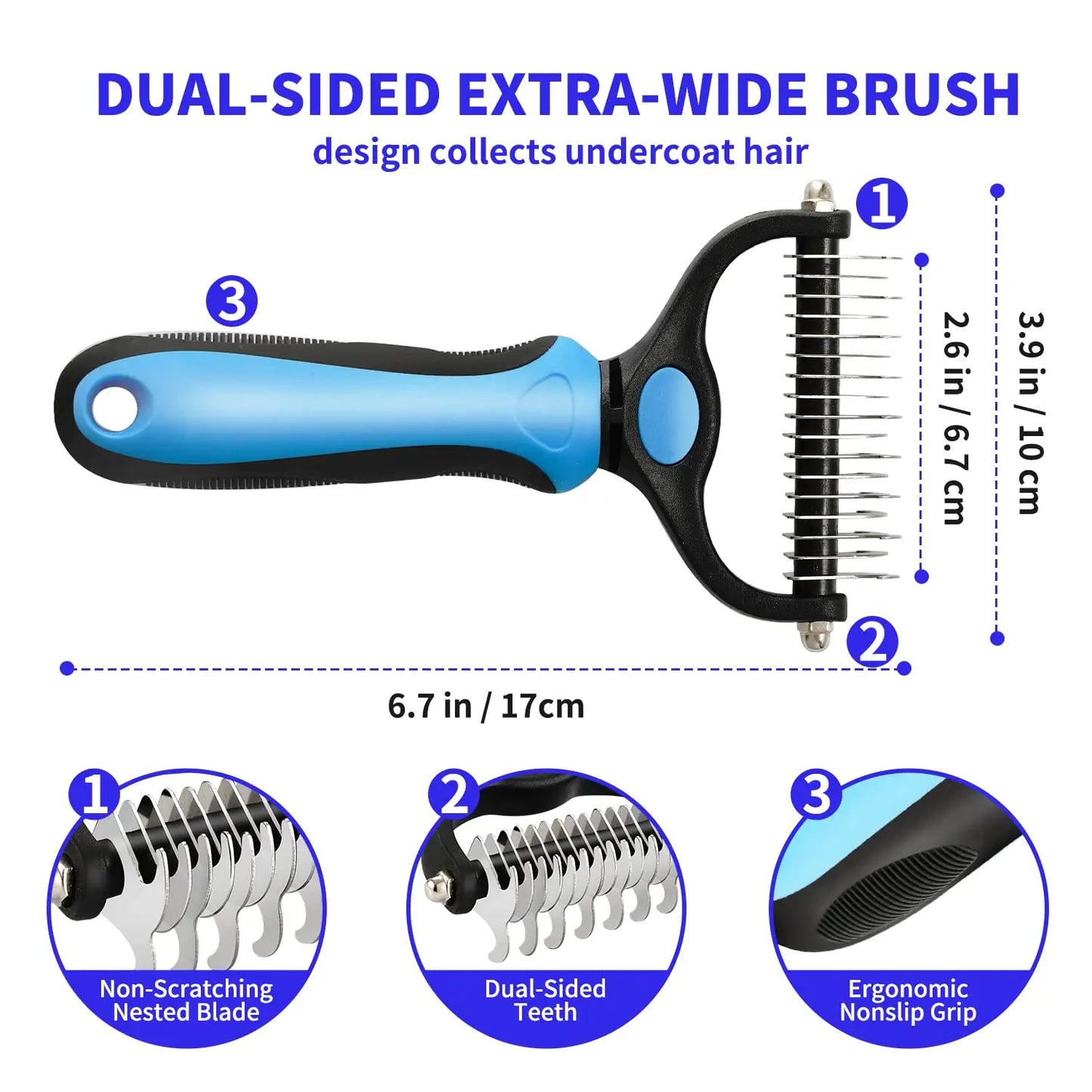 YOUSE Deshedding Brush for Dogs and Cats Grooming Tool