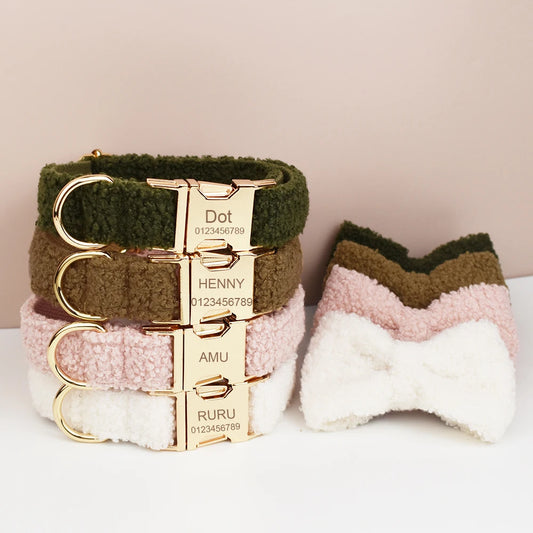 NONECN Luxury Personalized Dog Collar Harness Leash Set