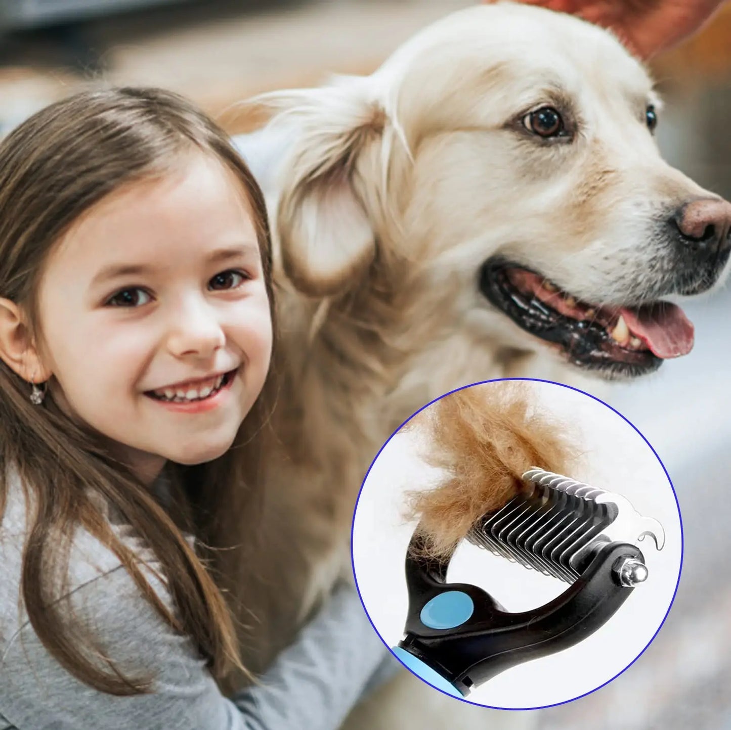 YOUSE Deshedding Brush for Dogs and Cats Grooming Tool