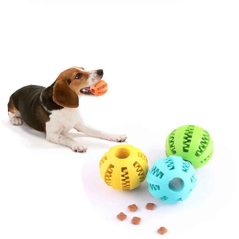 Dog Leaky Food Ball Toy Watermelon Natural Rubber Interactive