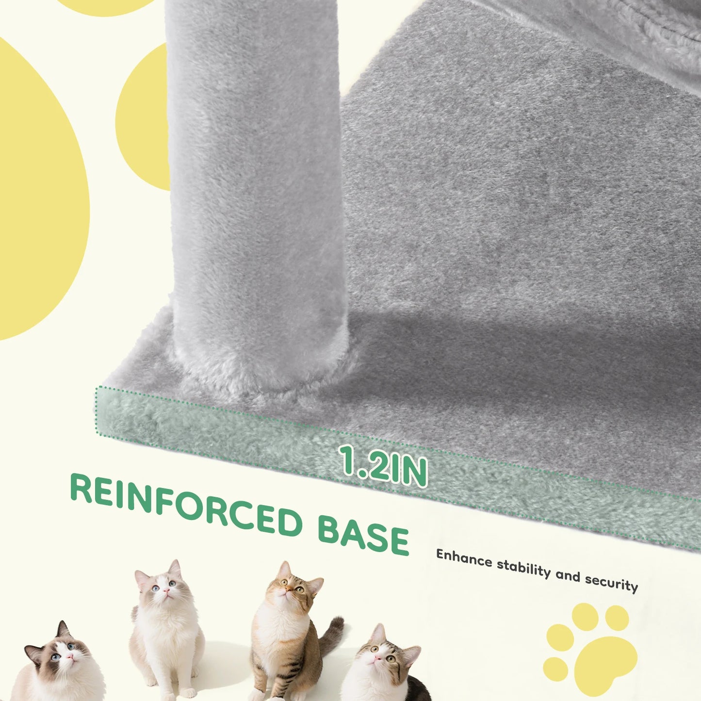 JHK Cat Tree Tall Multi-Cat Climbing Tower Sisal Posts