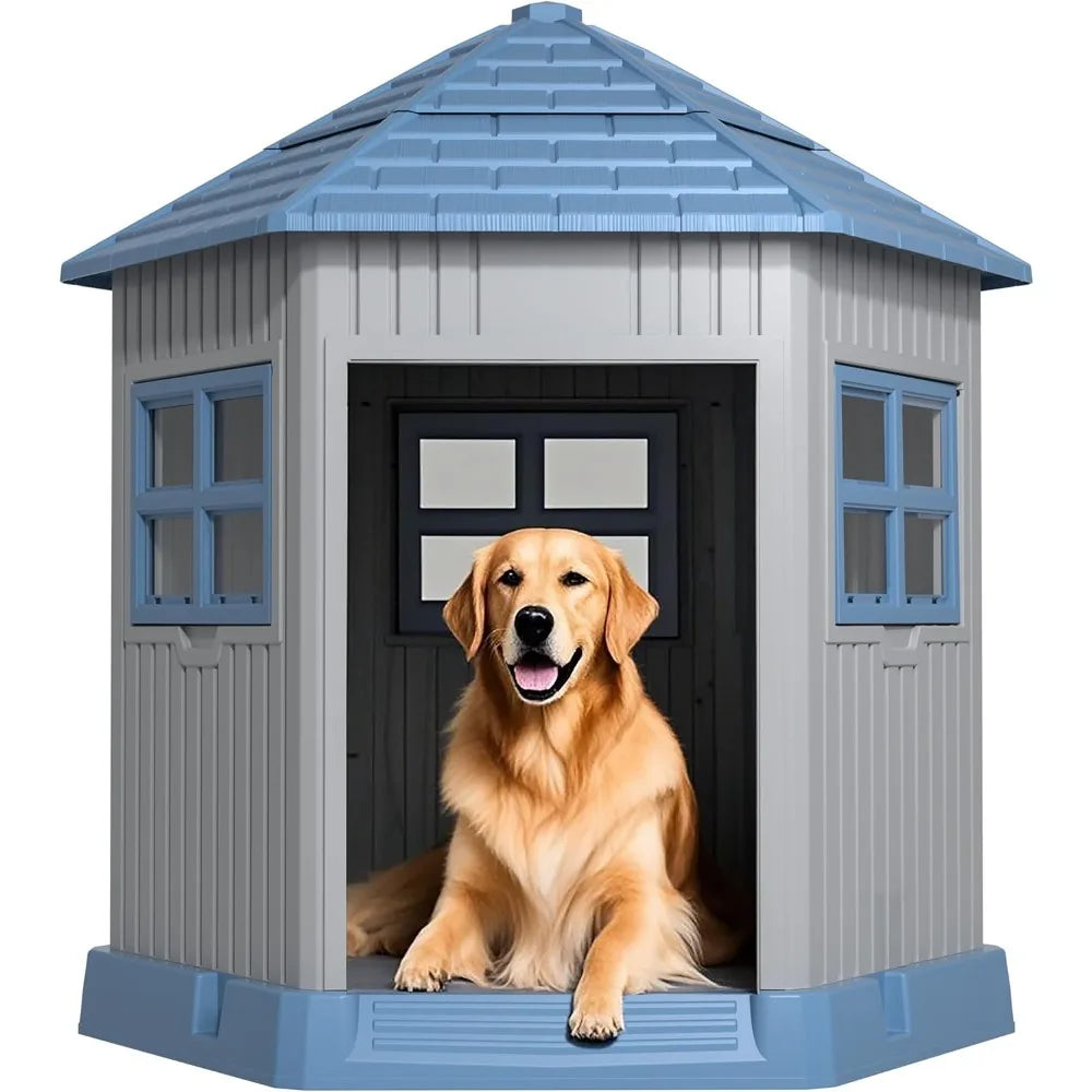 Dog House Indoor Outdoor Durable Shelter With Window