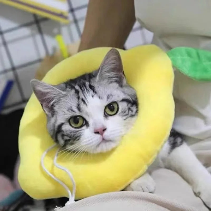 Soft Toast Avocado Shaped Pet Elizabethan Collar Dog Cat Adjustable Wound Healing Collar Prevent Bite Neck Ring For Pets