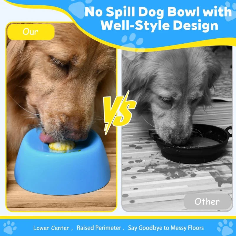 Anti-Choking Slow Feeder Dog Bowl Non-Slip Three Quarters Cup