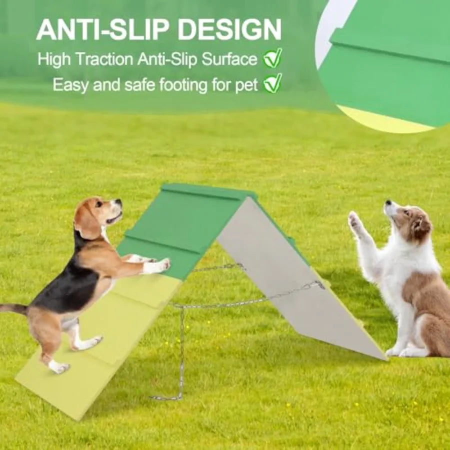 MDNG Outdoor Dog Agility A Frame Ramp Non-Slip Training Equipment