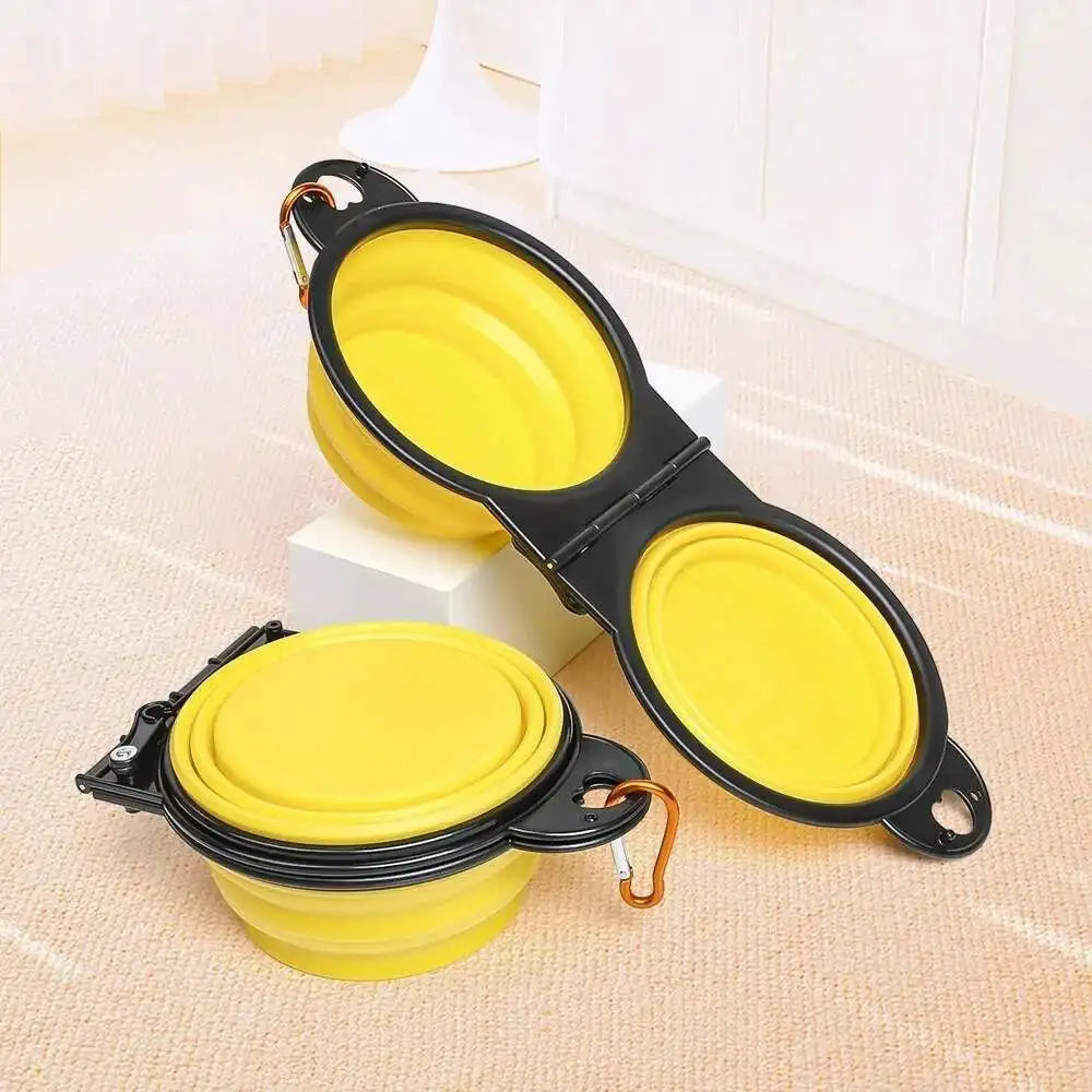 2-In-1 Collapsible Dog Travel Bowl And Feeder For Outdoor Use