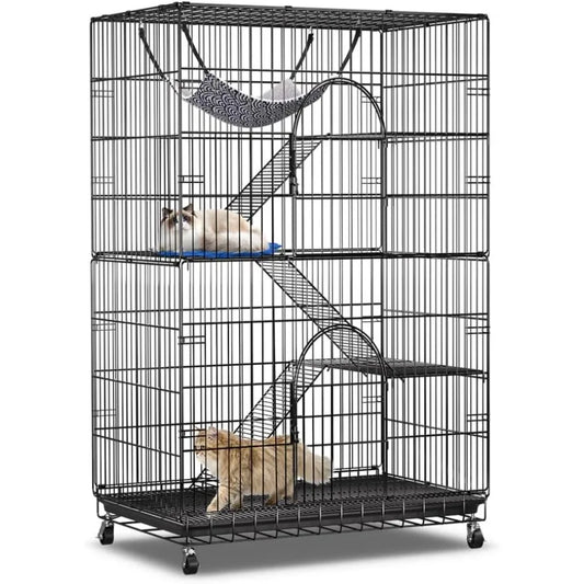 4-Tier Cat Cage Kennel Playpen For Indoor And Outdoor Use