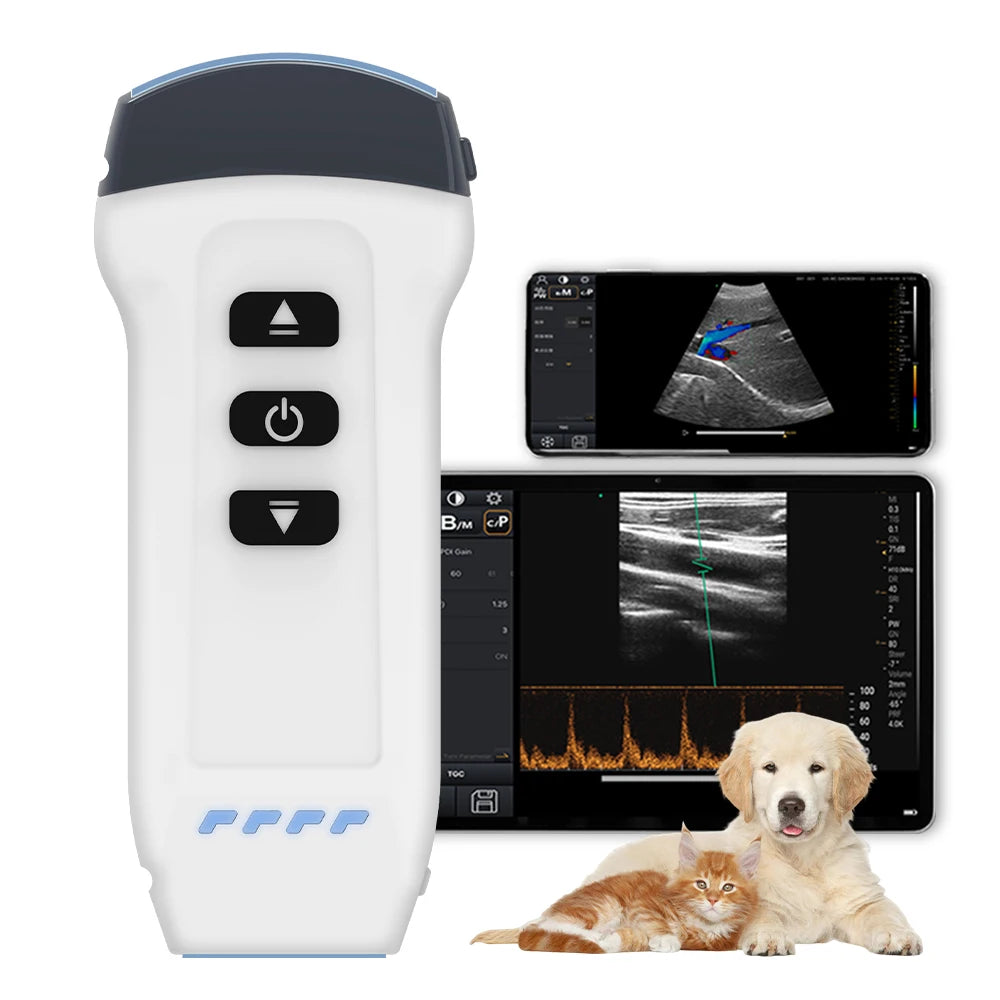 DAWEI Wireless Color Doppler Veterinary Ultrasound Scanner 2in1
