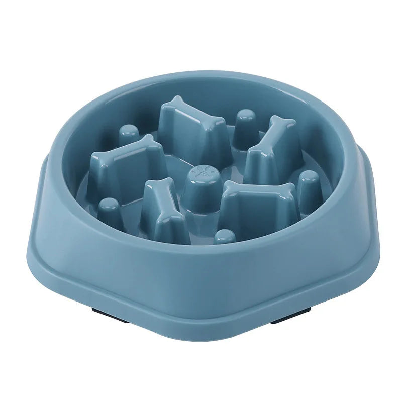 Pet Slow Feeder Bowl Anti Choking Plastic Dish For Dogs