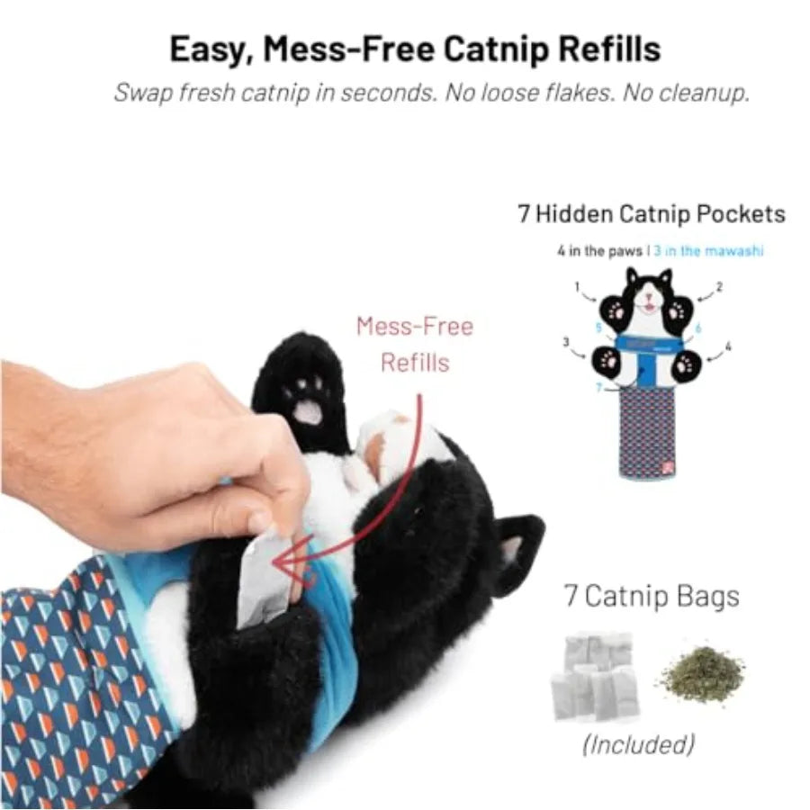 Cat Wrestling Glove Puppet Toy With Protective Sleeve And Catnip