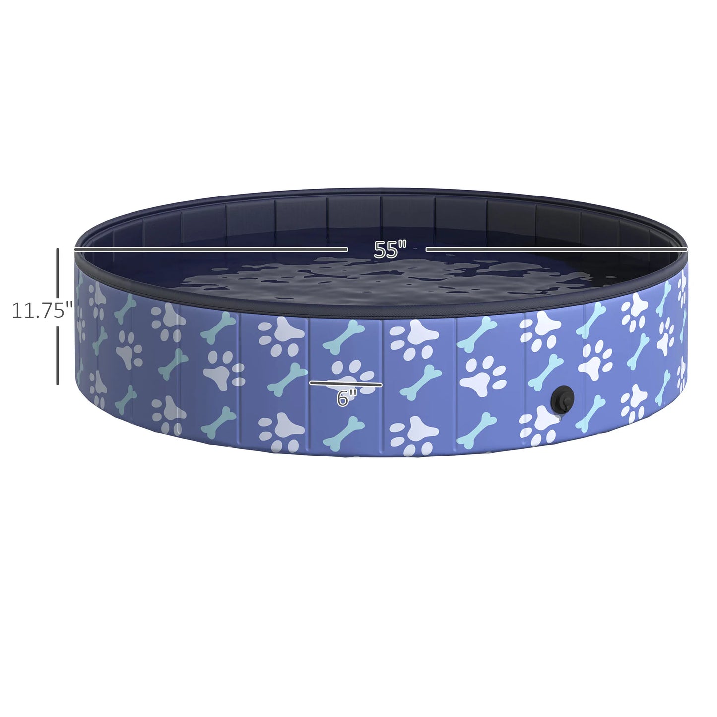 Foldable Pet Swimming Pool Portable Bathing Tub Plastic Durable