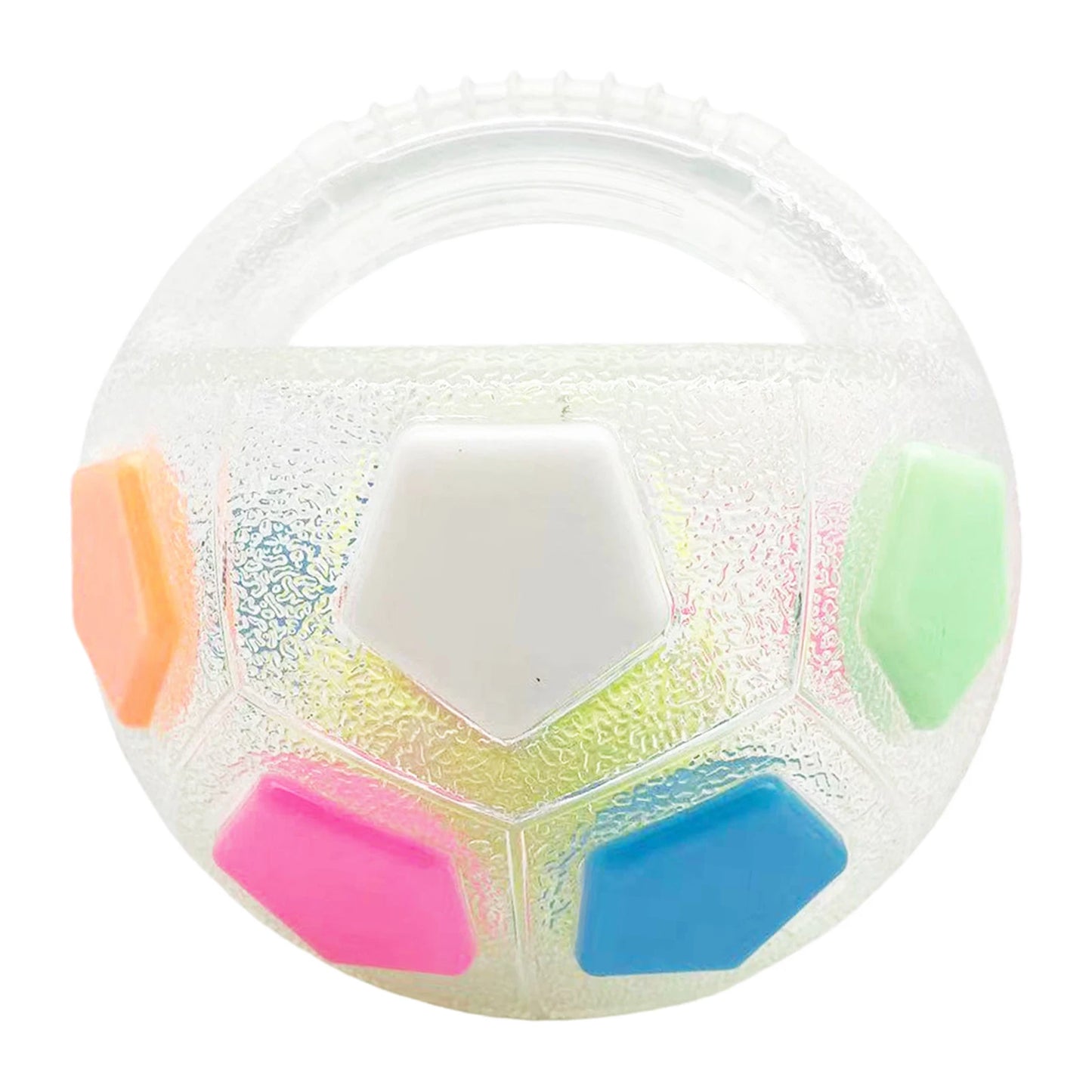 Dog Calming Ball With Handle Football Toy Squeaky For Medium