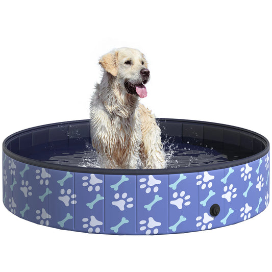 Foldable Pet Swimming Pool Portable Bathing Tub Plastic Durable