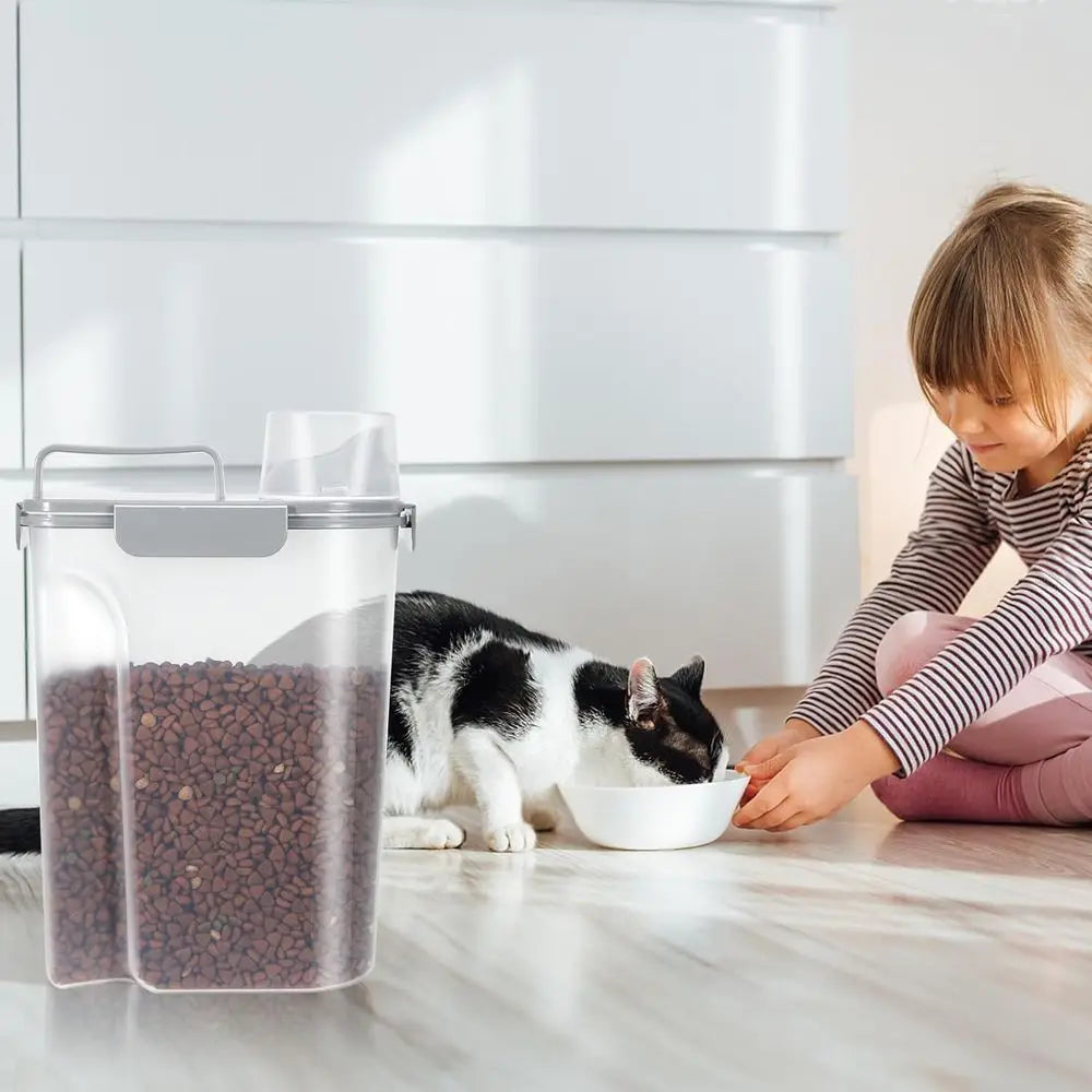 XMSJ Pet Food Storage Container With Snap Seals BPA Free