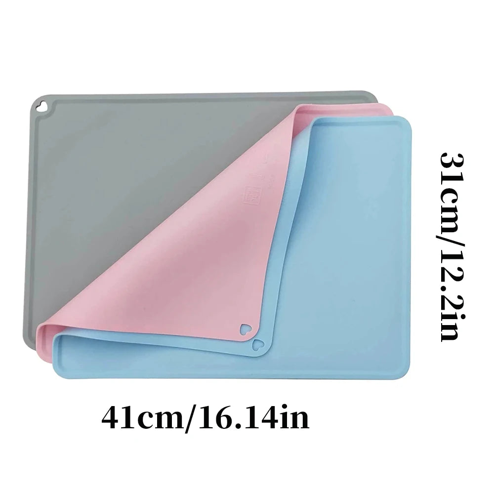 Silicone Pet Food Mat Non Slip Waterproof Cats And Dogs