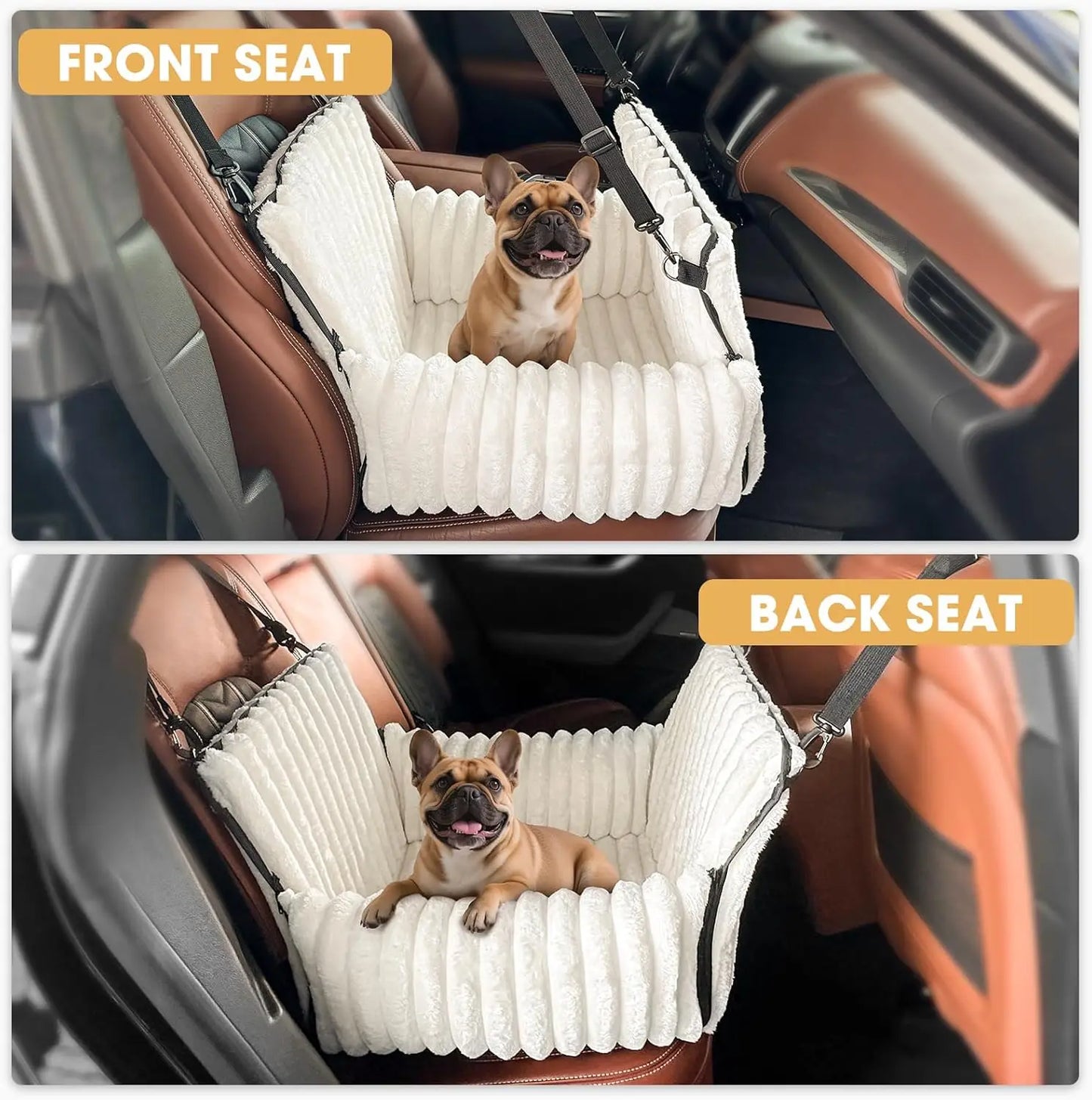 6-In-1 Dog Car Seat With Washable Cover And Safety Leash