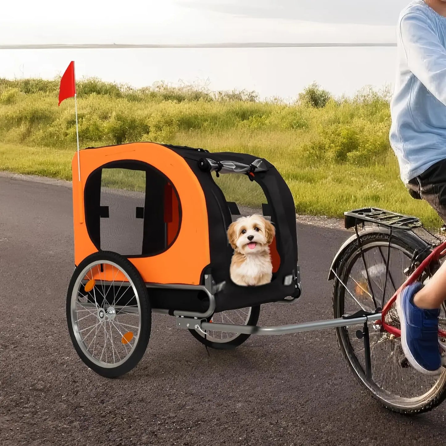 TWISTER.CK Dog Bike Trailer All Breeds 88 Lb Capacity