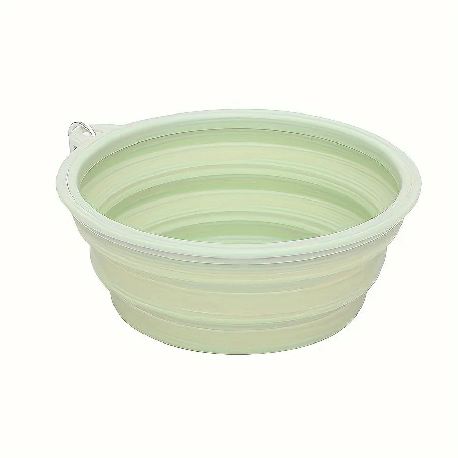 Portable Silicone Pet Bowl for Dogs Cats 350ml Collapsible Travel Dish Carabiner Clip Food Water Container Feeding Tray Bowls