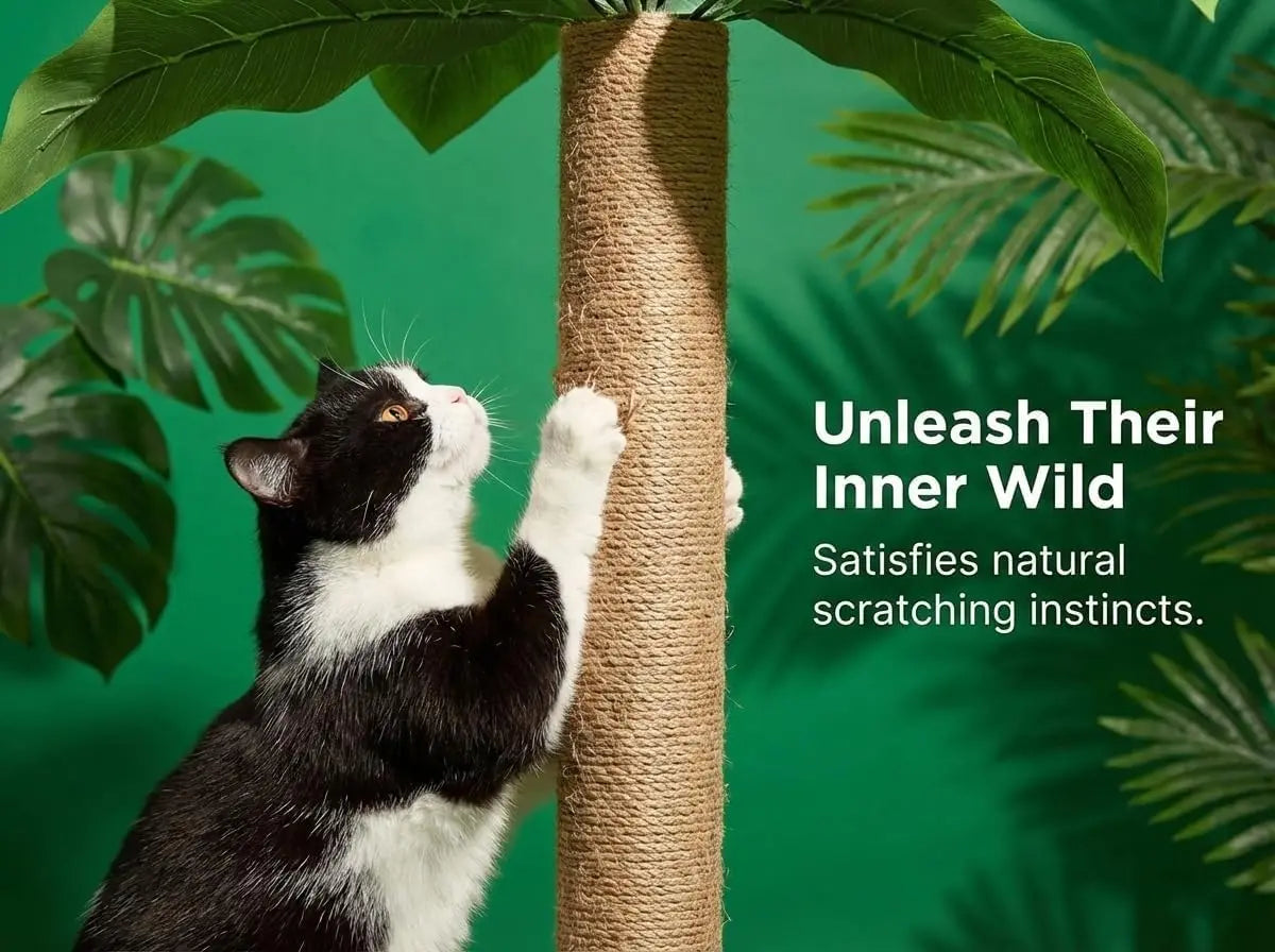 XMSJ Cat Scratching Post Tree With Interactive Balls