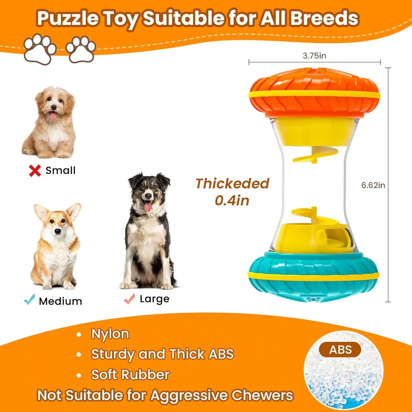 Interactive Dog Puzzle Toy for Boredom and Treat Dispensing Enrichment