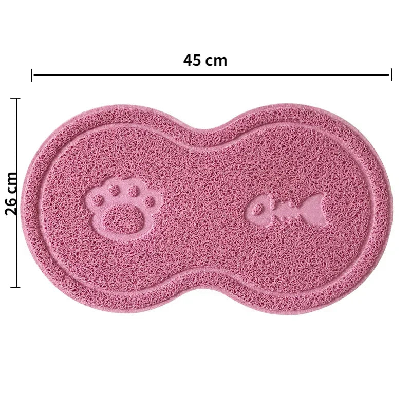 NONECN Cloud Shape Pet Feeding Mat Non Slip Paw Fishbone Pattern