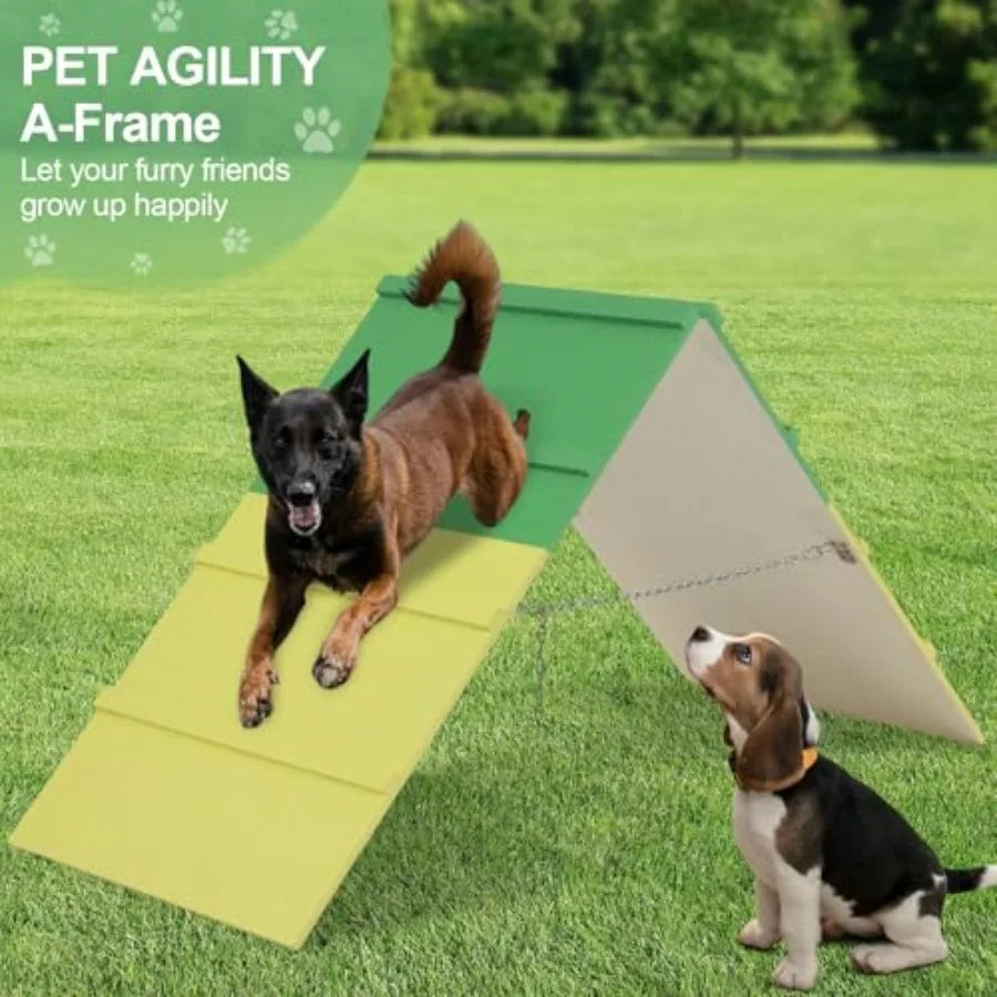 MDNG Outdoor Dog Agility A Frame Ramp Non-Slip Training Equipment
