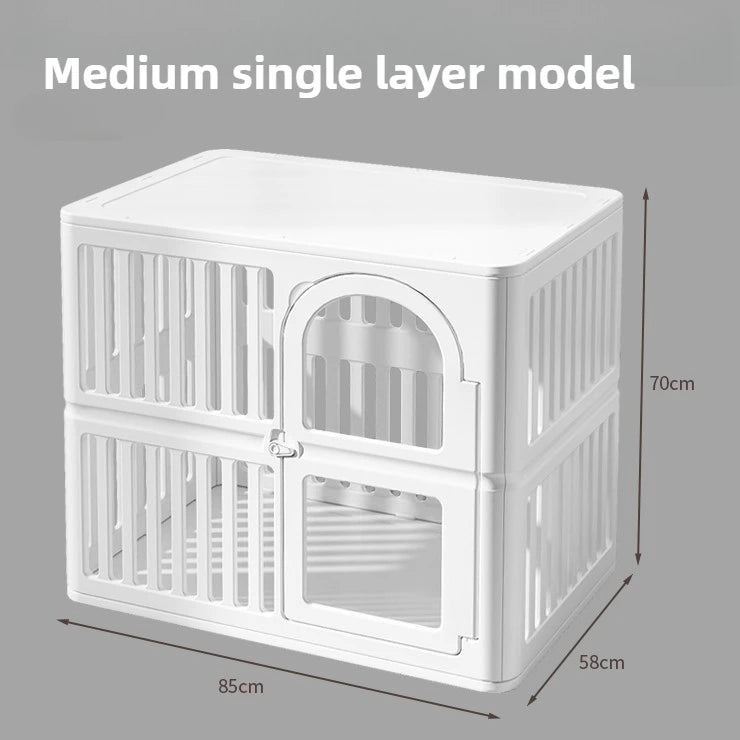 Smvp Indoor Dog House Large Space Pet Cage Noiseless Transparent Villa Kennel