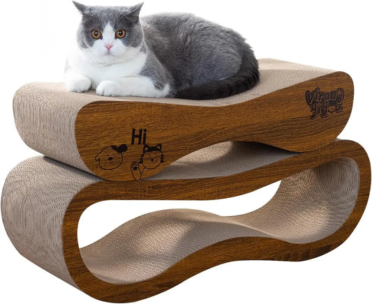 OEINGCN Cat Scratcher 2in1 Indoor Cardboard Scratching Board