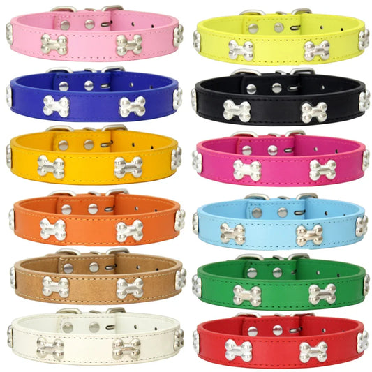 YOUSECN Leather Dog Collar Durable For Small And Large Pets